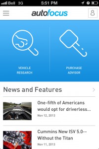 autofocus app homescreen