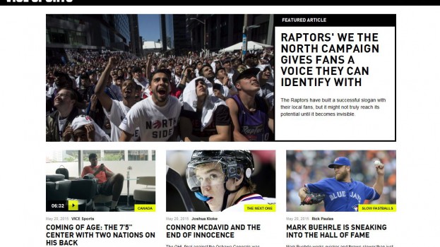 Vice Canada, sports, website, launch