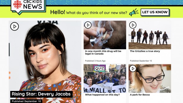 CBC Kids News homepage