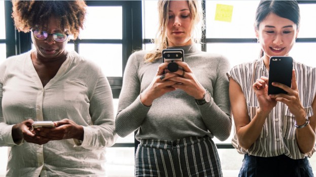 Women texting